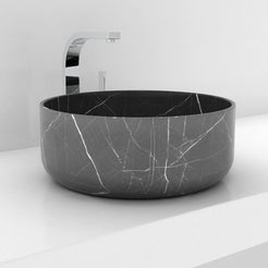 Sorcha Portoro Marble Vessel Sink, second countertop lifestyle setting