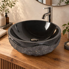 Sparrow Neroco Stone Vessel Sink, second countertop lifestyle setting