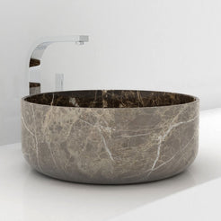 Sorcha Marocca Marble Vessel Sink, second countertop lifestyle setting