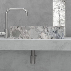 Simona Carnico Marble Vessel Sink, overall shape and side profile