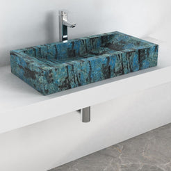 Shafira Danube Blue Quartzite Vessel Sink, second countertop lifestyle setting