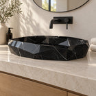 Sreya Portoro Marble Vessel Sink — low frontal bathroom lifestyle