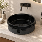 Stacy Neroco Stone Vessel Sink, countertop hero lifestyle view
