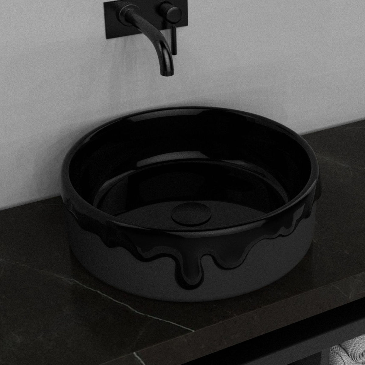 Stacy Neroco Stone Vessel Sink, second countertop lifestyle setting