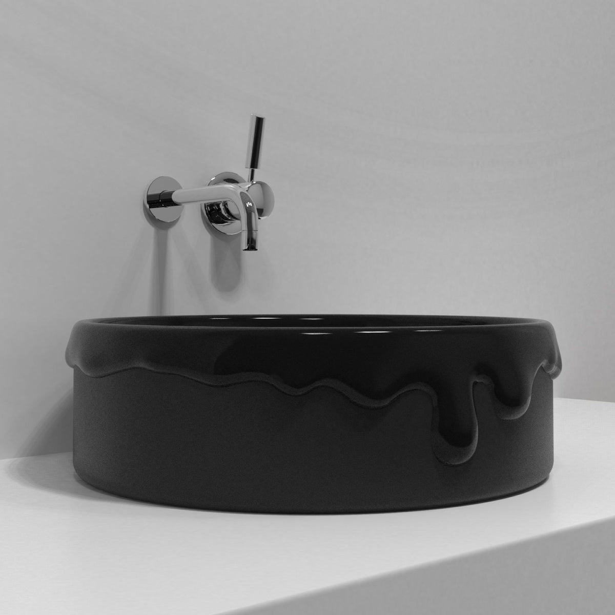 Stacy Neroco Stone Vessel Sink, alternate countertop lifestyle angle