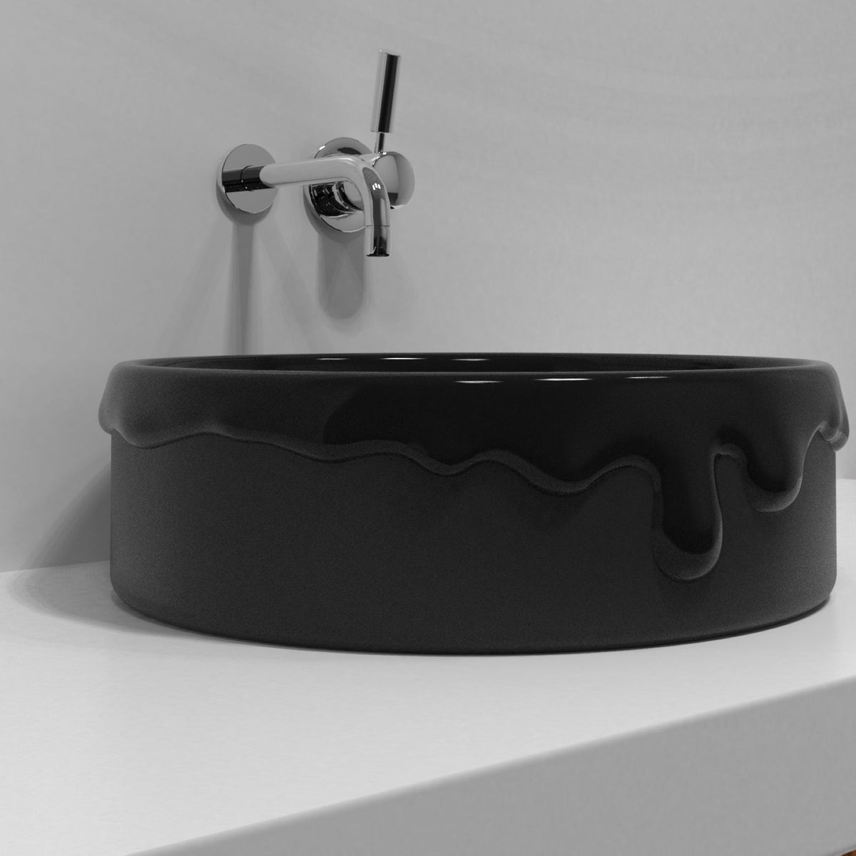 Stacy Neroco Stone Vessel Sink, overall shape and side profile