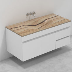 Taini Natural Sandstone Integrated Basin — alternate bathroom angle showing the bowl and surrounding stone