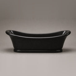 Vallora BT-037A Absolute Black Granite bathtub, complete studio product view 5; original silhouette and finish preserved