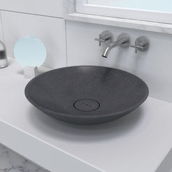 Vinita Neroco Stone Vessel Sink, countertop hero lifestyle view