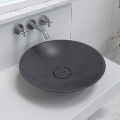 Vinita Neroco Stone Vessel Sink, alternate countertop lifestyle angle