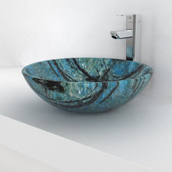 Vinko Danube Blue Quartzite Vessel Sink, countertop hero lifestyle view