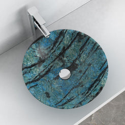 Vinko Danube Blue Quartzite Vessel Sink, alternate countertop lifestyle angle