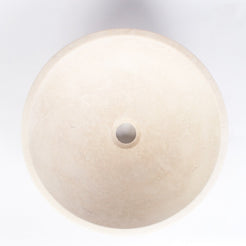 Vinko Galala Stone Vessel Sink, interior, rim and material detail