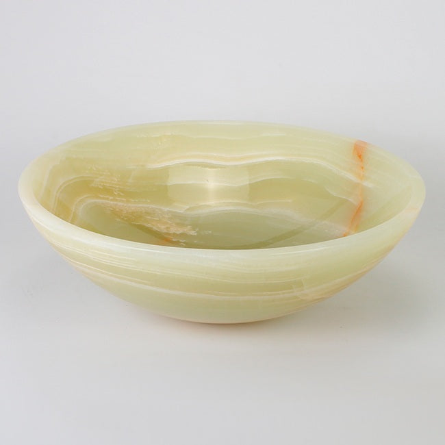 Vinko Green Jade Stone Vessel Sink, overall shape and side profile