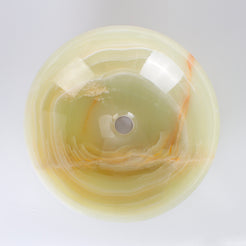 Vinko Green Jade Stone Vessel Sink, interior, rim and material detail