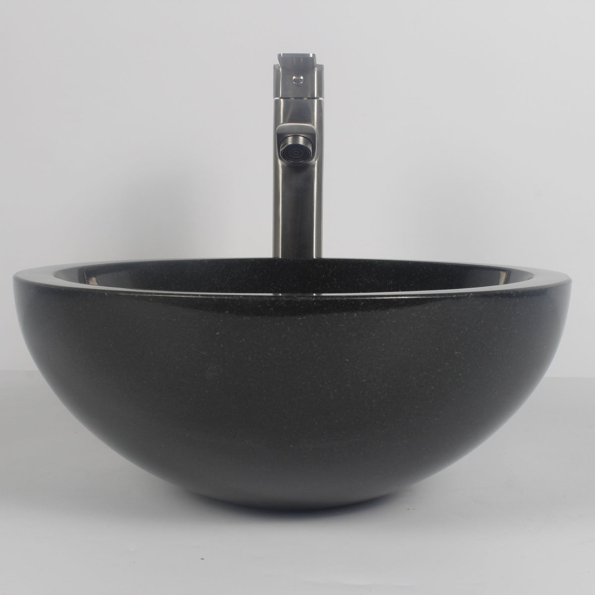 Vinko Neroco Stone Vessel Sink, overall shape and side profile