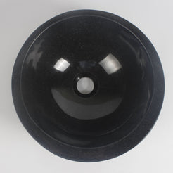Vinko Neroco Stone Vessel Sink, interior, rim and material detail