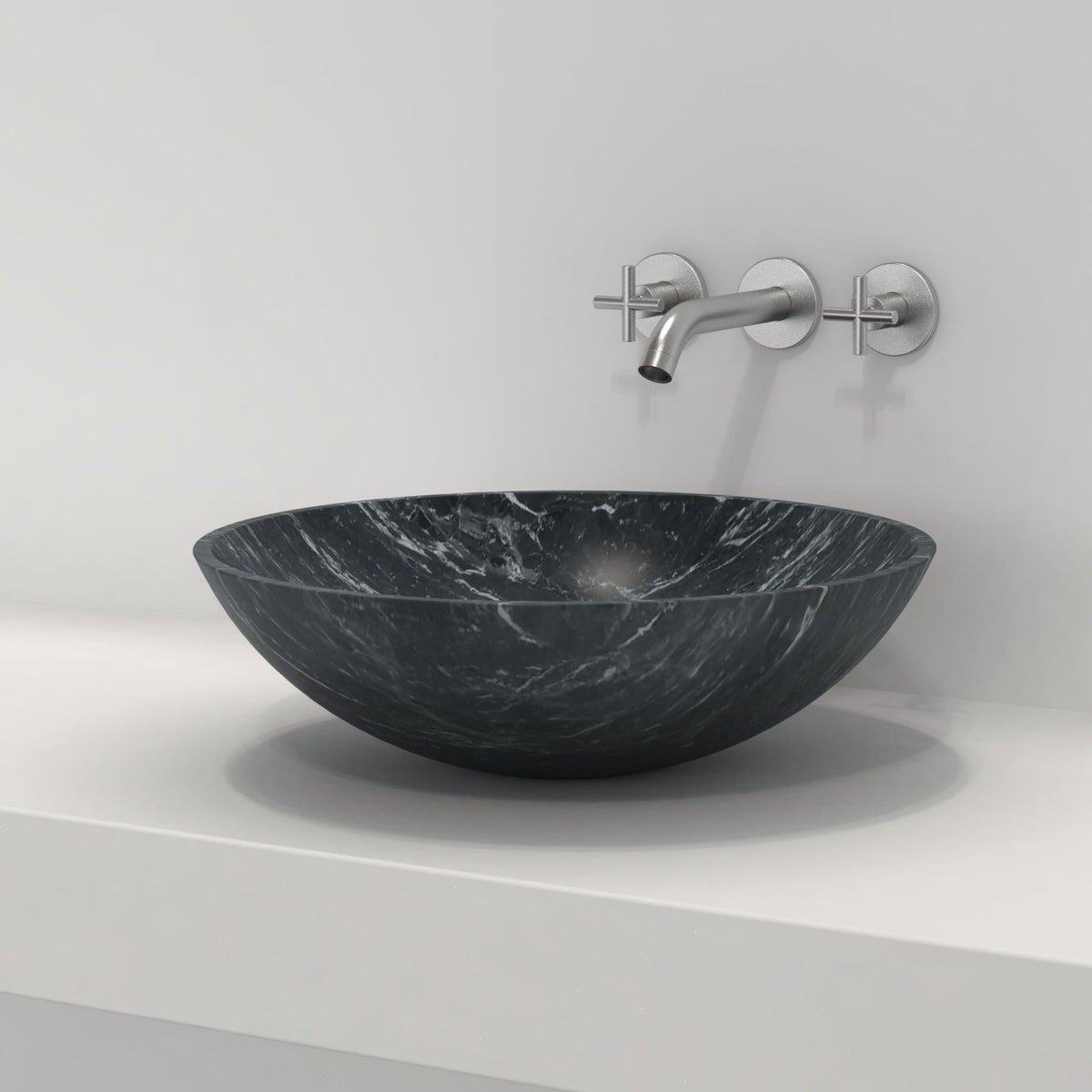 Vinko Verderio Marble Vessel Sink, countertop hero lifestyle view