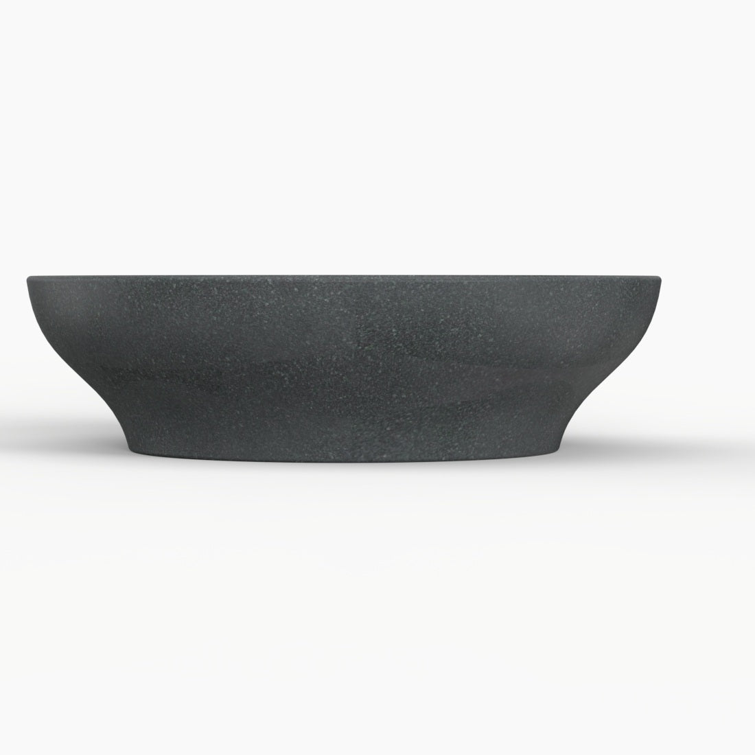 Vipra Neroco Stone Vessel Sink, overall shape and side profile