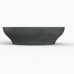 Vipra Neroco Stone Vessel Sink, overall shape and side profile